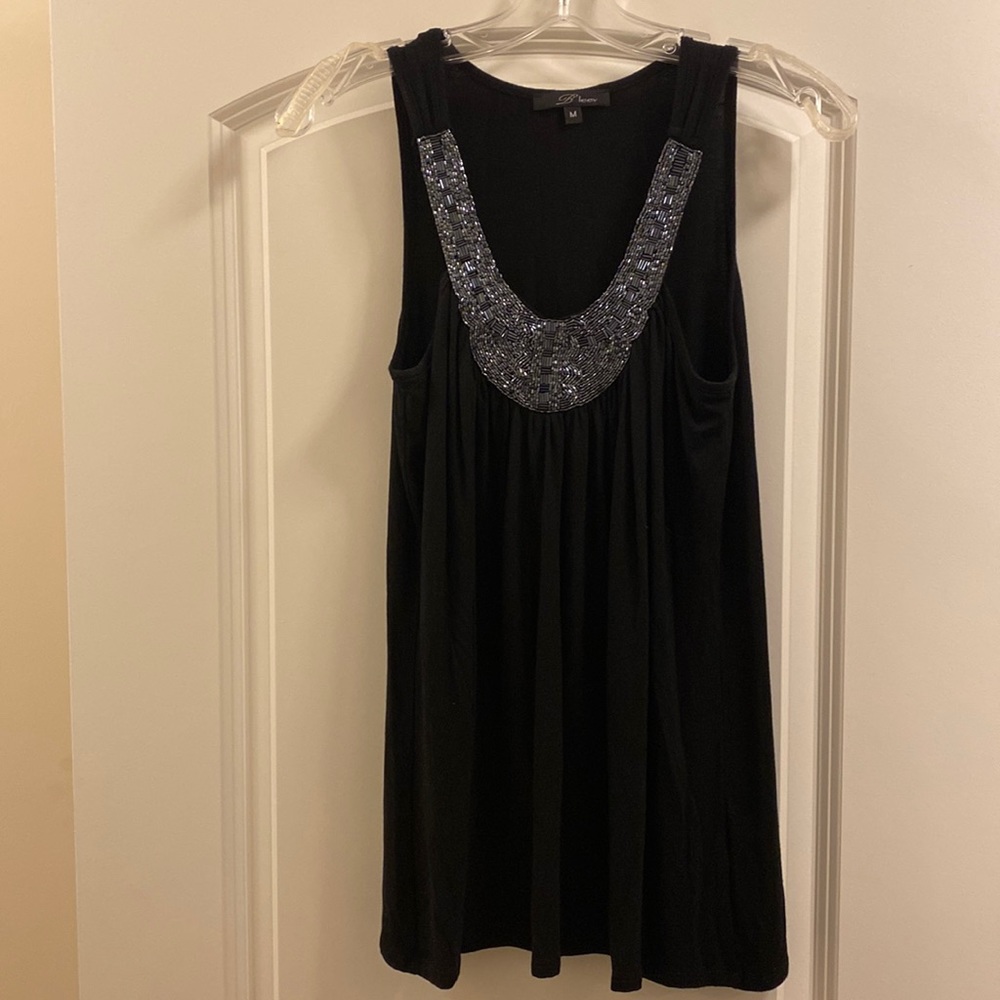 Black beaded tank
